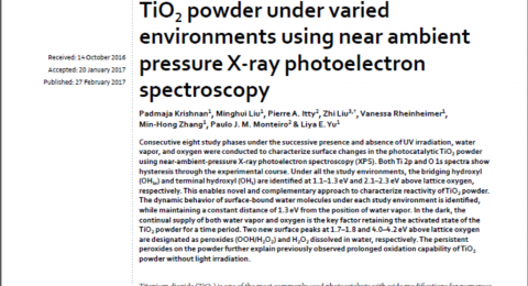 Nature.com Paper: Characterization of Photocatalytic Powder
